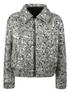 Add Sequin-embellished Jacket In Silver