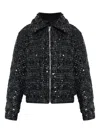 Add Sequin Zip-fastening Jacket In Black