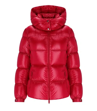 ADD SHINY CORTINA RED HOODED DOWN JACKET