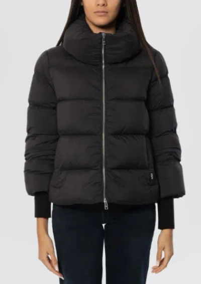 Add Short Down Cape In Black