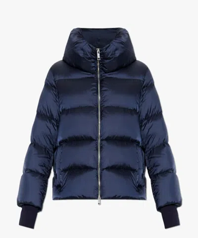 Add Short Down Cape In Blue