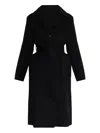 Add Single-breasted Coat In Black
