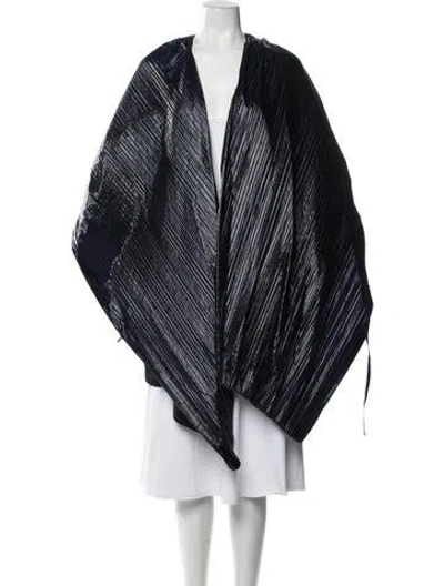 Pre-owned Add Striped Cape In Blue