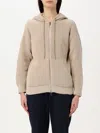 Add Zipped Sweatshirt In Cream