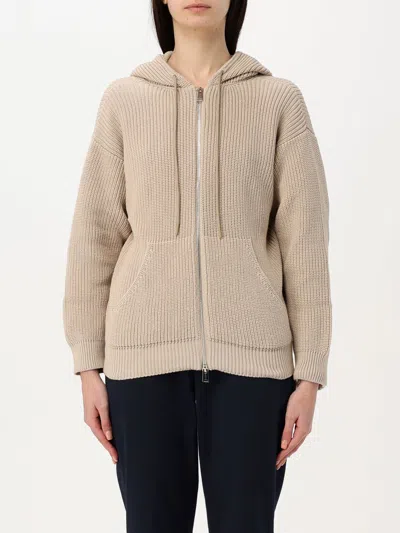 Add Zipped Sweatshirt In Cream