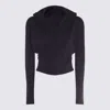 Add Knit Hooded Top Clothing In Blue