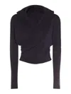 Add Knit Hooded Top Clothing