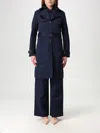 Add Trench Coat  Woman Color Blue In Blue