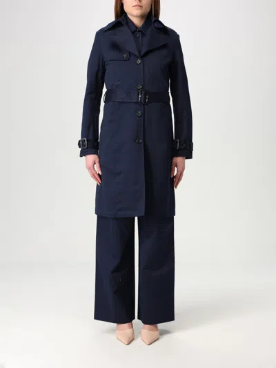Add Trench Coat  Woman Color Blue