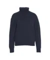 Add Turtleneck Sweater In Soft Merino Wool In Black