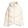 Add Water-repellent Puffer Jacket With Extendable Hood And Innovative Details In Neutral