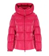 Add Wet Nylon Super Nova Hooded Down Jacket In Pink