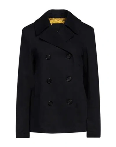 Add Woman Coat Midnight Blue Size 16 Cotton In Black
