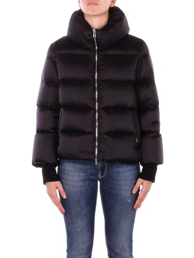 Add Woman Jacket 12awh220 8506 Short Down Cape Black