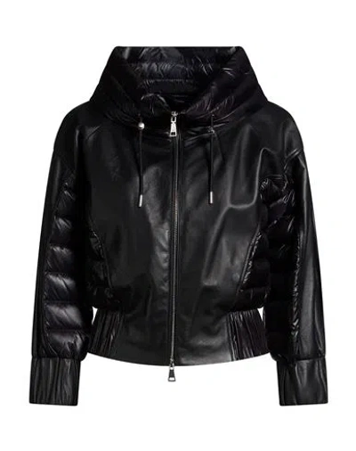 Add Woman Jacket Black Size 8 Ovine Leather