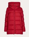 Add Women's Hooded Quilted Down Jacket In Red