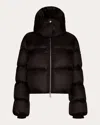 Add Women's Short Hooded Quilted Down Jacket In Black