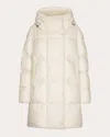 Add Hooded Down Coat In White