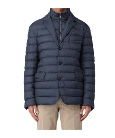 Add Zip-fastening  Jacket In Blue