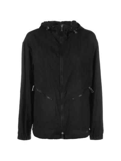 Add Zip Hooded Jacket In Black