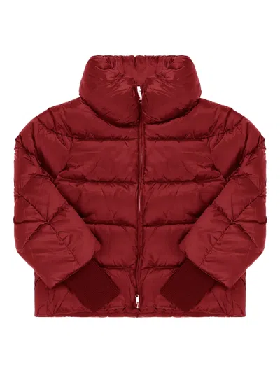 Add Zip-up Down Jacket In Red