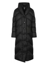 Add Zip-up Quilted Coat In Black