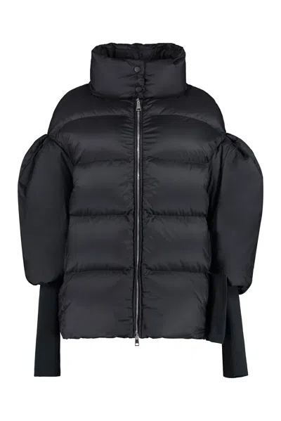 Add Zip Up Quilted Jacket In Black