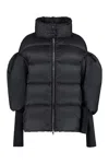 Add Puff-sleeve Quilted Puffer Jacket In Black