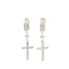 Addicted2 Women's Bellona Cross Earrings Silver Plated In Silver