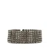 Addicted2 Women's Black Asteria Choker With Strands Of Rhinestones In Oxidized Silver In Black