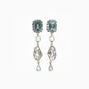 Addicted2 Women's Blue / Gold Cloud Crystal Earrings In Multi