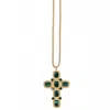 Addicted2 Women's Gold / Green Artemis Gold Plated Necklace With Emerald Crystals In Multi