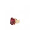 Addicted2 Women's Gold / Red Celeste Gold Plated Ring With Ruby Crystal In Multi