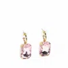 Addicted2 Women's Gold / Rose Gold Noemi Gold Plated Earrings With Rose Crystal In Gold