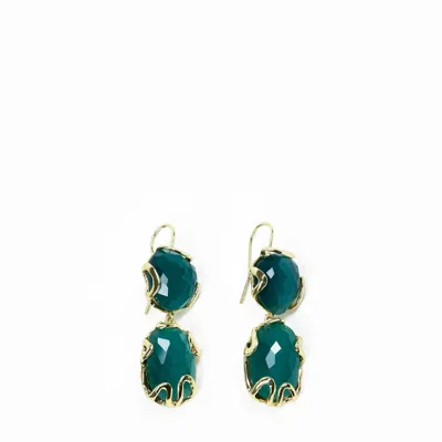 Addicted2 Women's Green / Gold Penelope Green Earrings