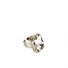 Addicted2 Women's Neutrals / Silver Celeste Ring Silver Plated With Natural Crystal In Silver