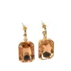 Addicted2 Women's Noemi Gold Plated Earrings With Gold Crystal In Gold