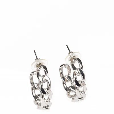 Addicted2 Women's Sekhmet Earrings Chain Hoops In Silver In Metallic