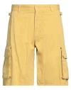Addiction Man Shorts & Bermuda Shorts Marigold Size 32 Cotton In Yellow