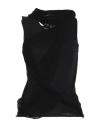 Addiction Woman Top Black Size 8 Wool In Black
