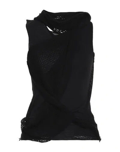 Addiction Woman Top Black Size 8 Wool