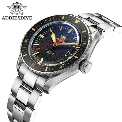 Pre-owned Addies Mens Pilot Diver Automatic Mechanical Watch 200m Waterproof Japan Nh35a Movement