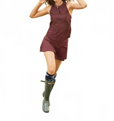 Addison Bay Active Mesh Everyday Tank Top In Lacquer In Brown