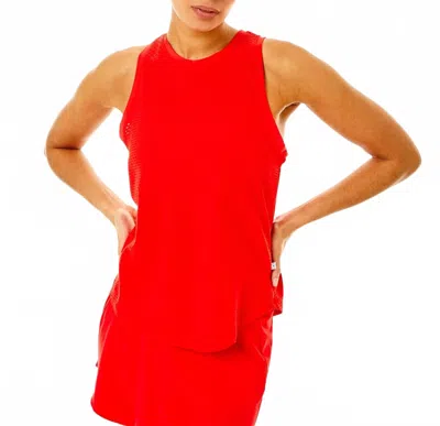 Addison Bay Active Mesh Everyday Tank Top In Poppy Red