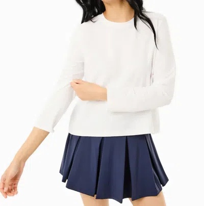 Addison Bay Active Mesh Walnut Long Sleeve Top In White