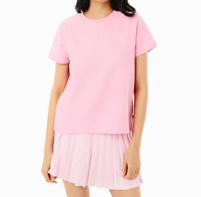 Addison Bay Active Mesh Walnut Short Sleeve Tee In Bubblegum In Pink