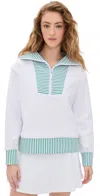 Addison Bay Alley Quarter Zip Super White In Super White