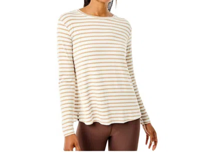 Addison Bay Everyday Long Sleeve In Latte Stripe In Multi