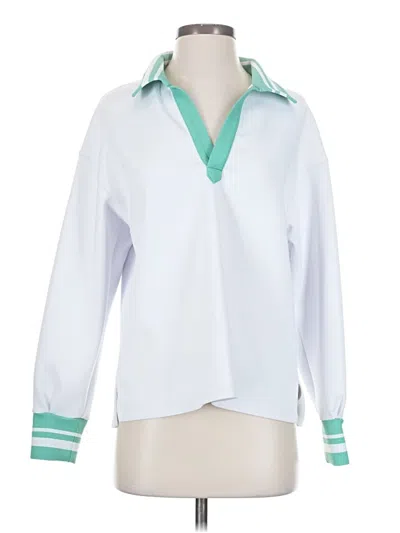 Pre-owned Addison Bay Long Sleeve Blouse In White