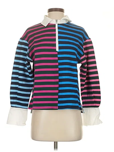 Pre-owned Addison Bay Long Sleeve Turtleneck In Blue